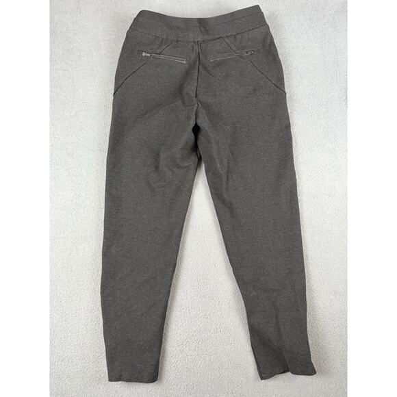 Athleta Pants Womens Small Black Venice Heathered Pintuck Pull On Ankle Zip - Picture 7 of 9